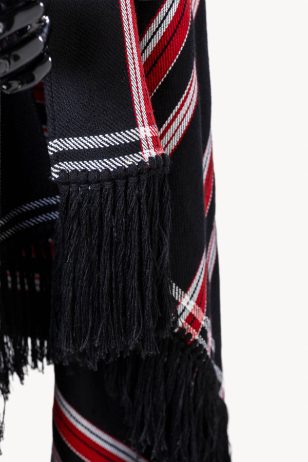 ΧΕΙΡΟΠΟΙΗΤΗ ΥΦΑΝΤΗ ΚΑΡΟ ΕΣΑΡΠΑ "Noir Rouge Tartan stole"