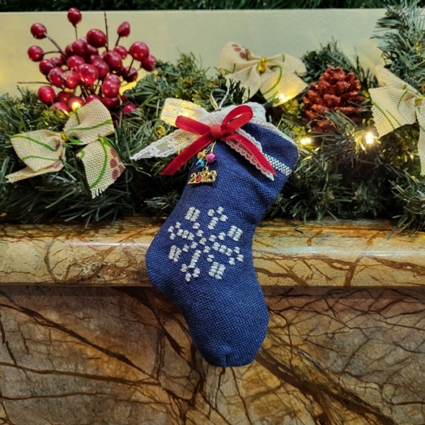 Mini Christmas Boot Snowflake