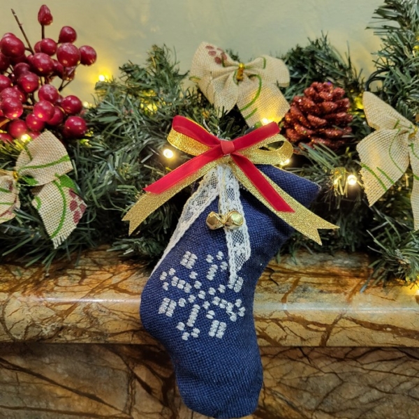 Mini Christmas Boot with Lace