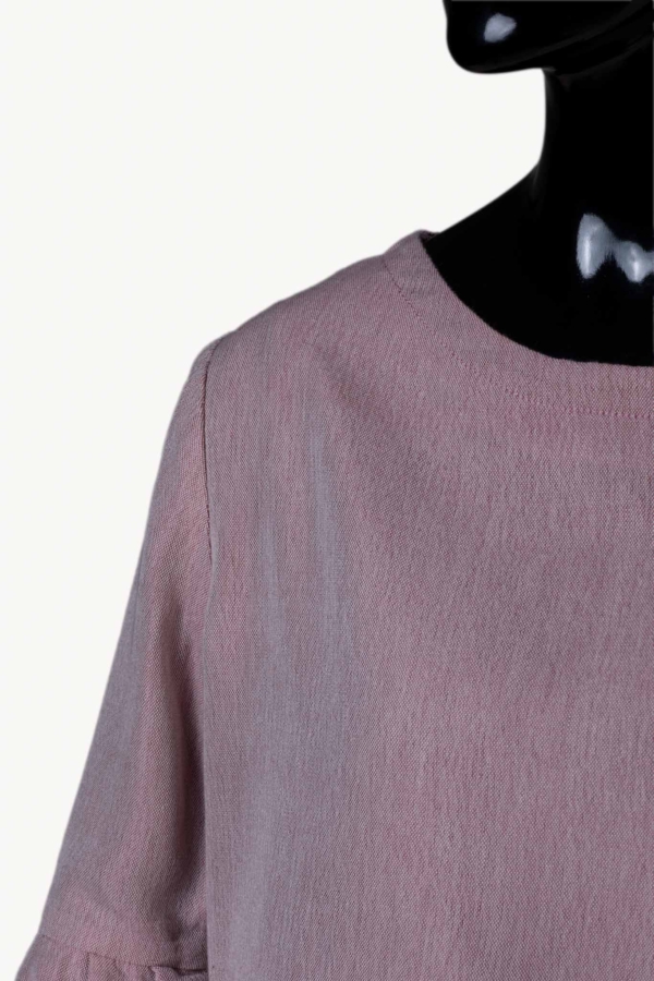 Handmade woven blouse “Terra Rose”