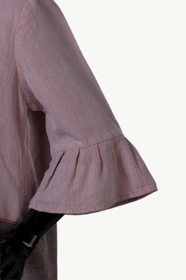 Handmade woven blouse “Terra Rose”