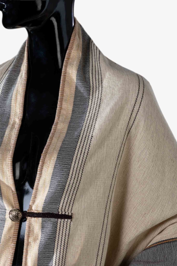Handmade woven scarf with fringe “Irida”