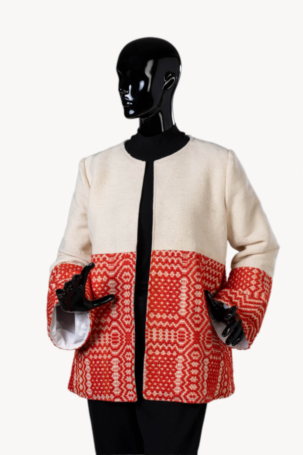 Handmade woven wool jacket “Artemis”